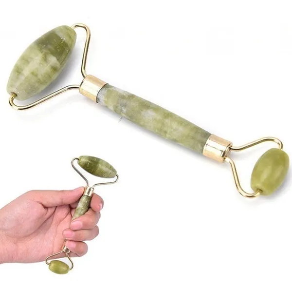 1387 Smooth Facial Roller & Massager Natural Massage Jade Stone