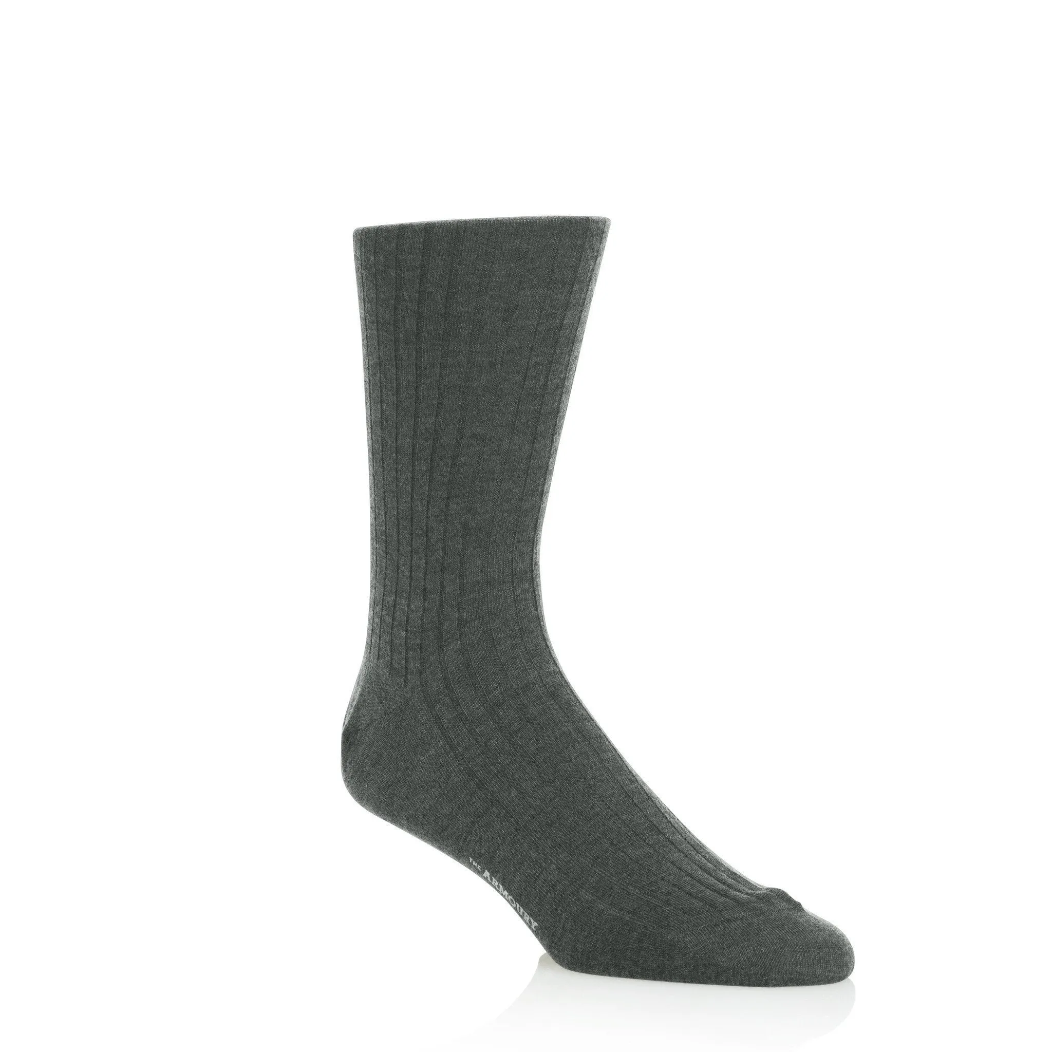 Cashmere/Silk Ribbed Short Socks