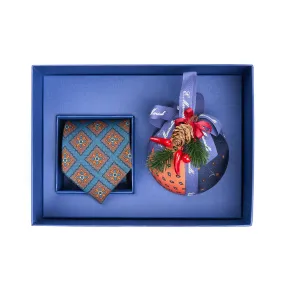 CHRISTMAS BOX WITH MID BLUE HERITAGE COLLECTION TIE