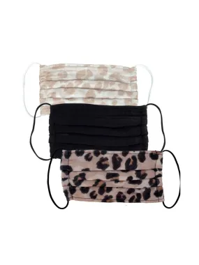 Cotton Face Mask 3 Pack - Leopard