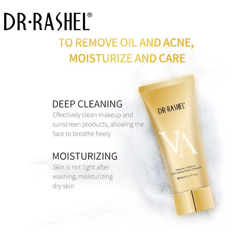 DR.RASHEL Face Wash Vitamin A Retinol Anti-Aging Facial Cleanser 80ml DRL- 1618