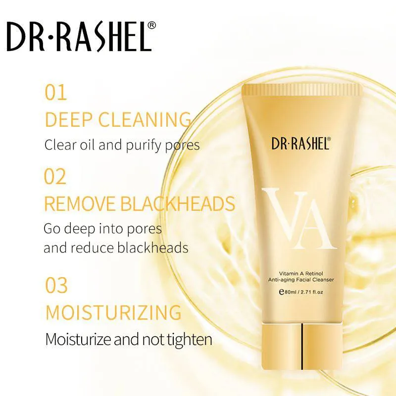 DR.RASHEL Face Wash Vitamin A Retinol Anti-Aging Facial Cleanser 80ml DRL- 1618