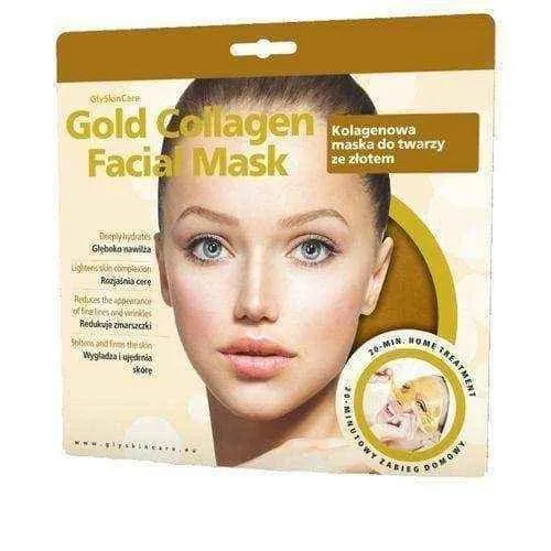 GLYSKINCARE Gold Collagen Facial Mask - collagen mask with gold facial x 1 piece