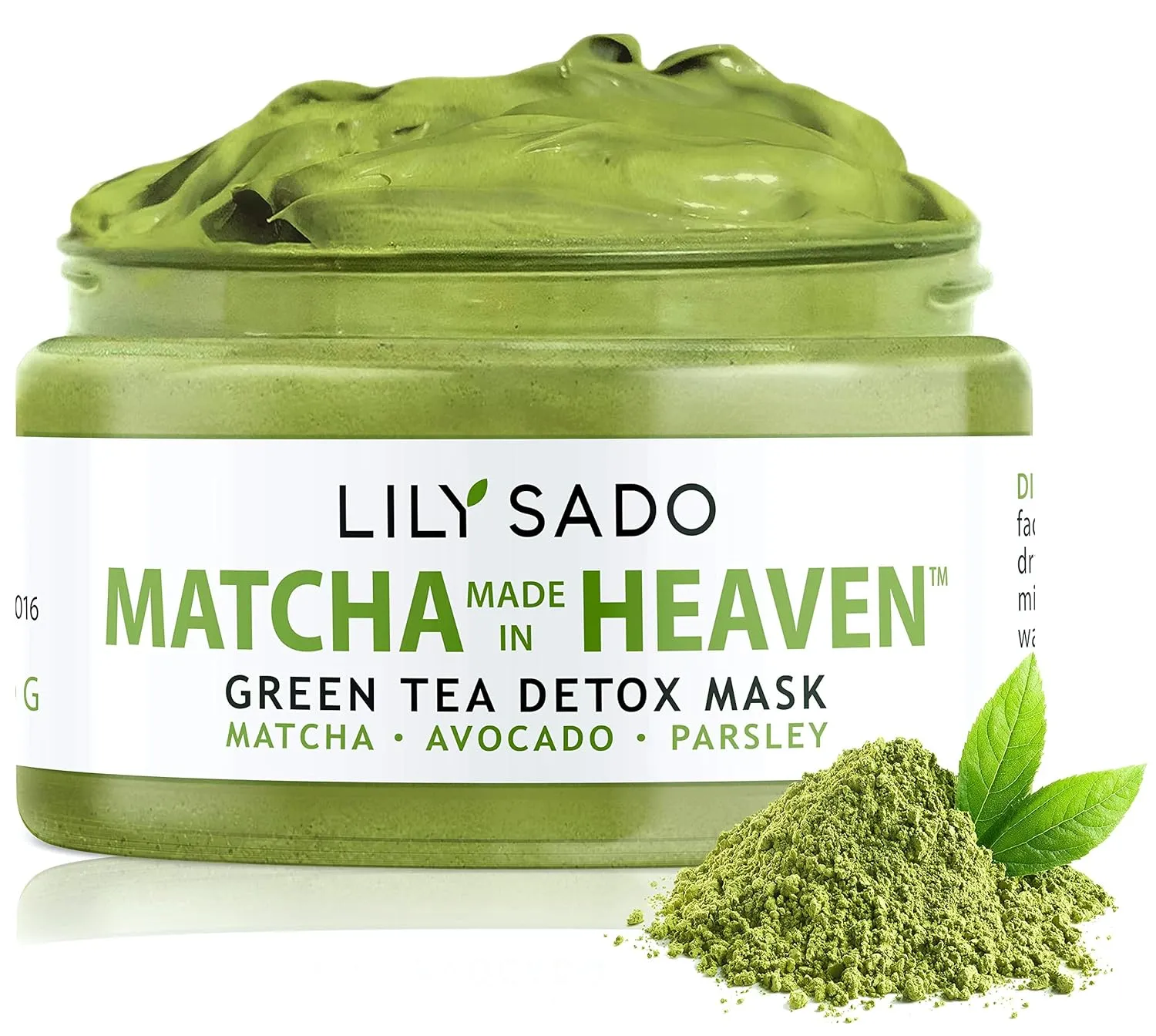 Green Tea Matcha & Avocado Face Mask - Organic Natural Vegan Anti-Aging Antioxidant 4 oz