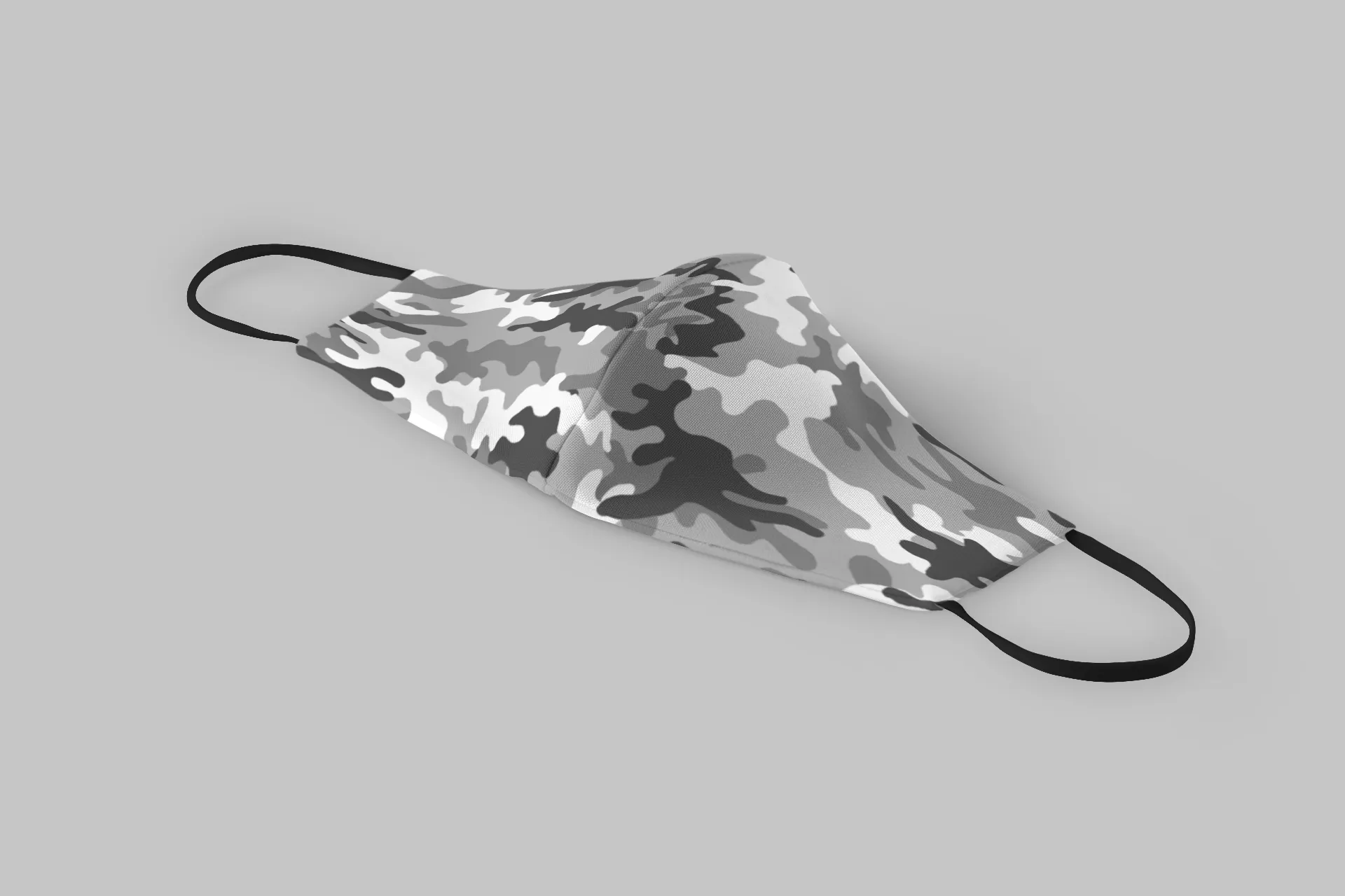 Grey Camouflage : Printed Tetra Shield Protection Mask