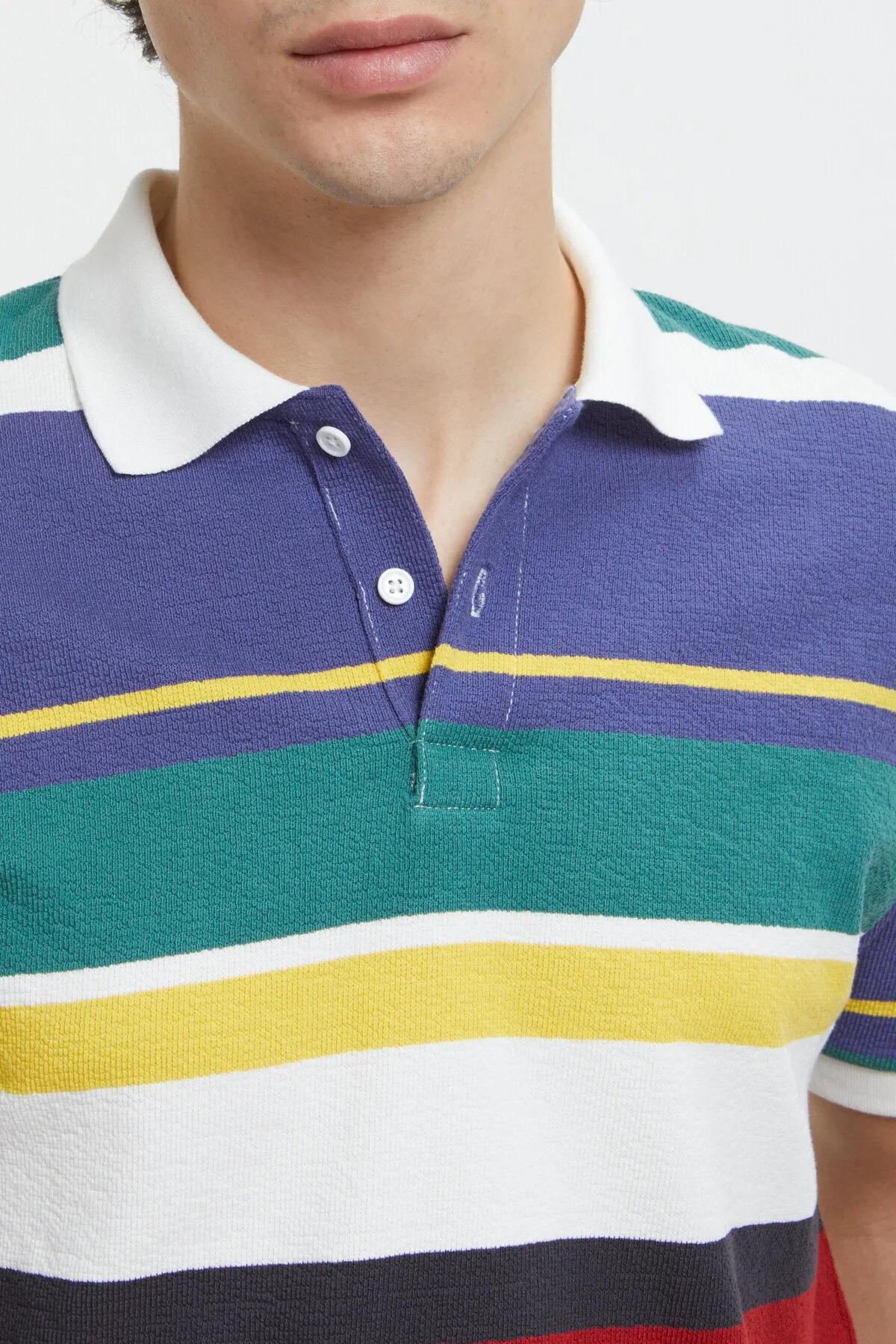 Inlay Stripe Polo