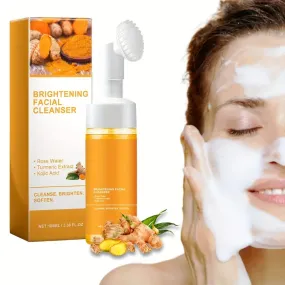 Natural Turmeric Glow Facial Cleanser - Gentle Foaming Face Wash for All Skin Types