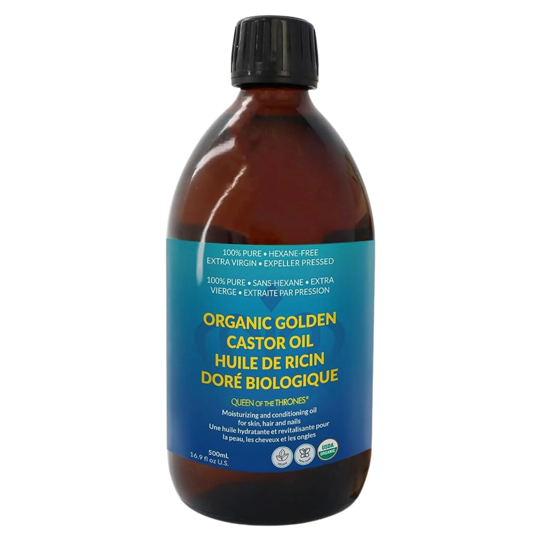 Queen of the Thrones Organic Golden Castor Oil 500ml