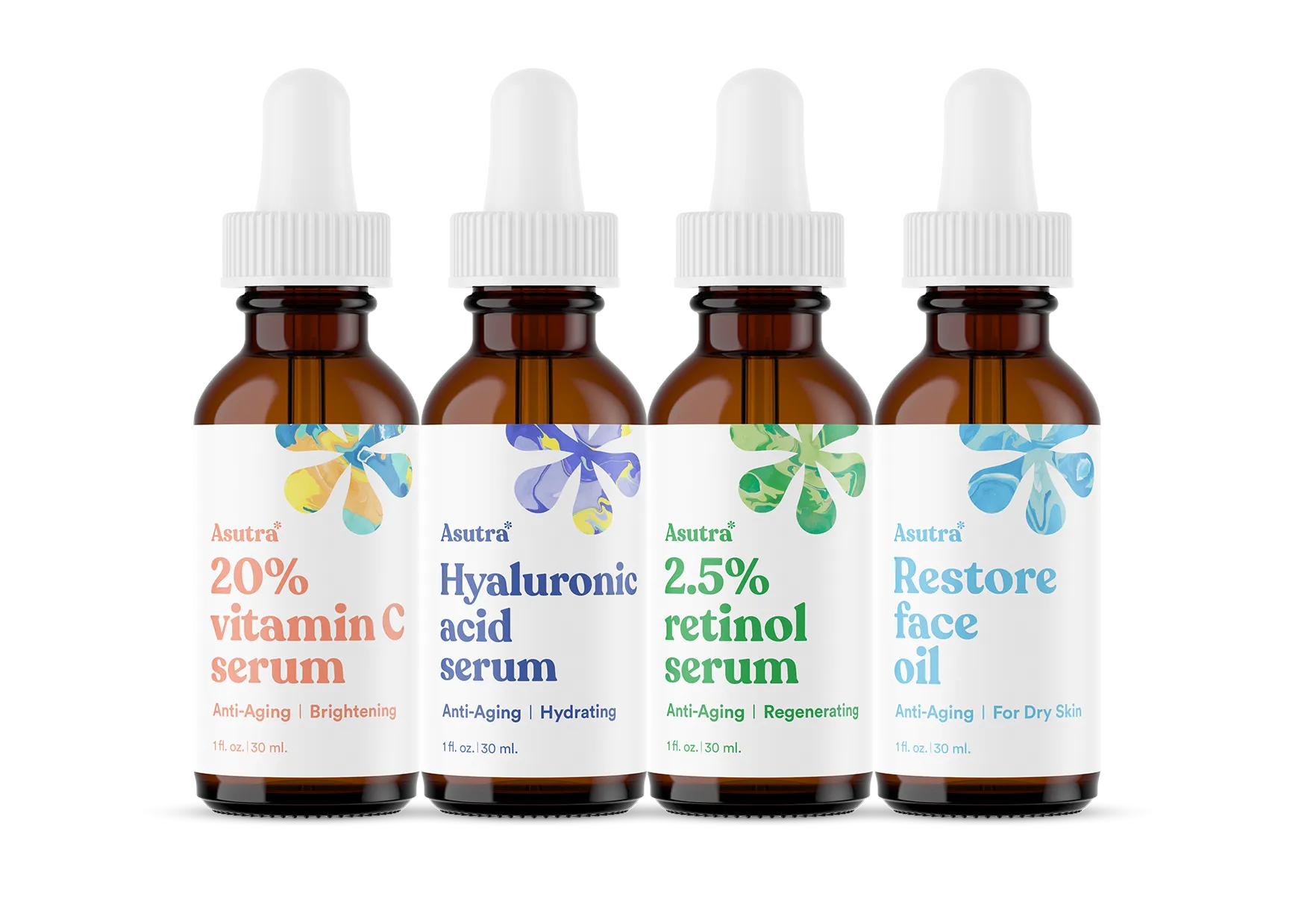 Ultimate Anti-Aging Skin Serum Set (Serum Trio   Restore Oil)